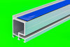Blockrahmen Profil 440-004 ESK-X7.1 für außen / Silber matt / 8 Stangen je 3 m
