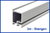 Blockrahmen 440-004 ESK mit Montageklebeband für innen / Silber matt / 8 Stangen je 3 m