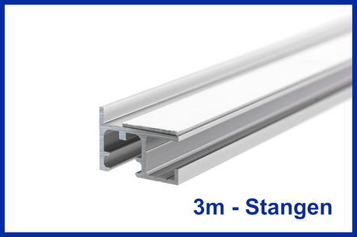 Blockrahmen 200-004 ESK mit Montageklebeband für innen / Silber matt / 8 Stangen je 3 m